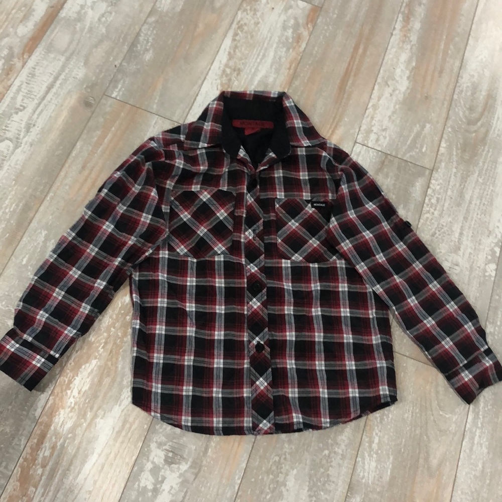 Plaid button down size 4